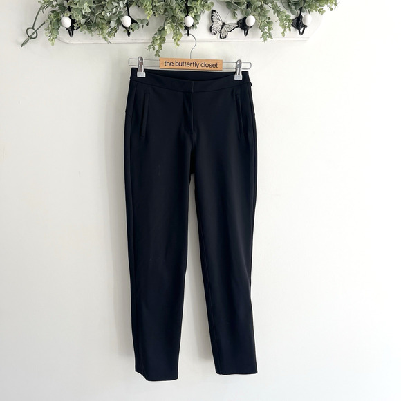 Lululemon On The Move Pan Black Office Travel Compute Pants Size 2 QQ3187 - Picture 1 of 3